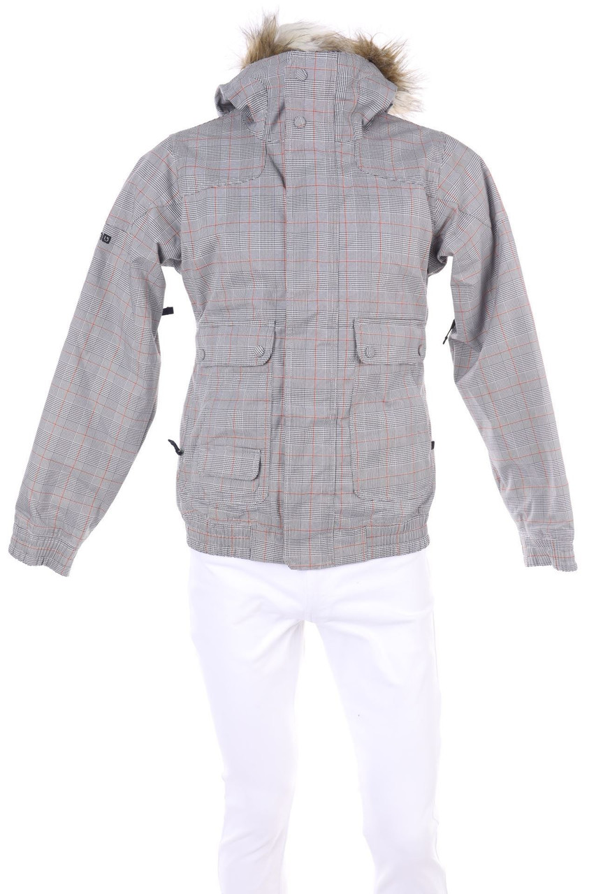 BURTON - Print-Jacke mit Faux Fur-Kragen - S