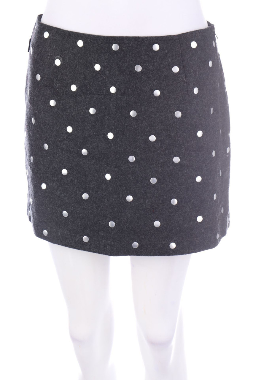 MOSCHINO JEANS - skirt, Wool-Blend with Applications - D 36