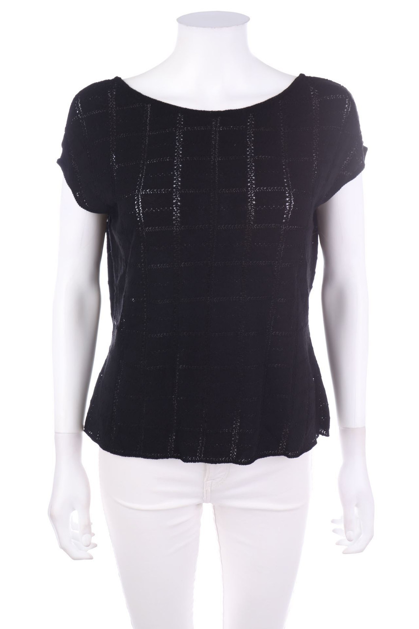 Kristina Ti - Knit Top with Deep Back Cutout - D 34