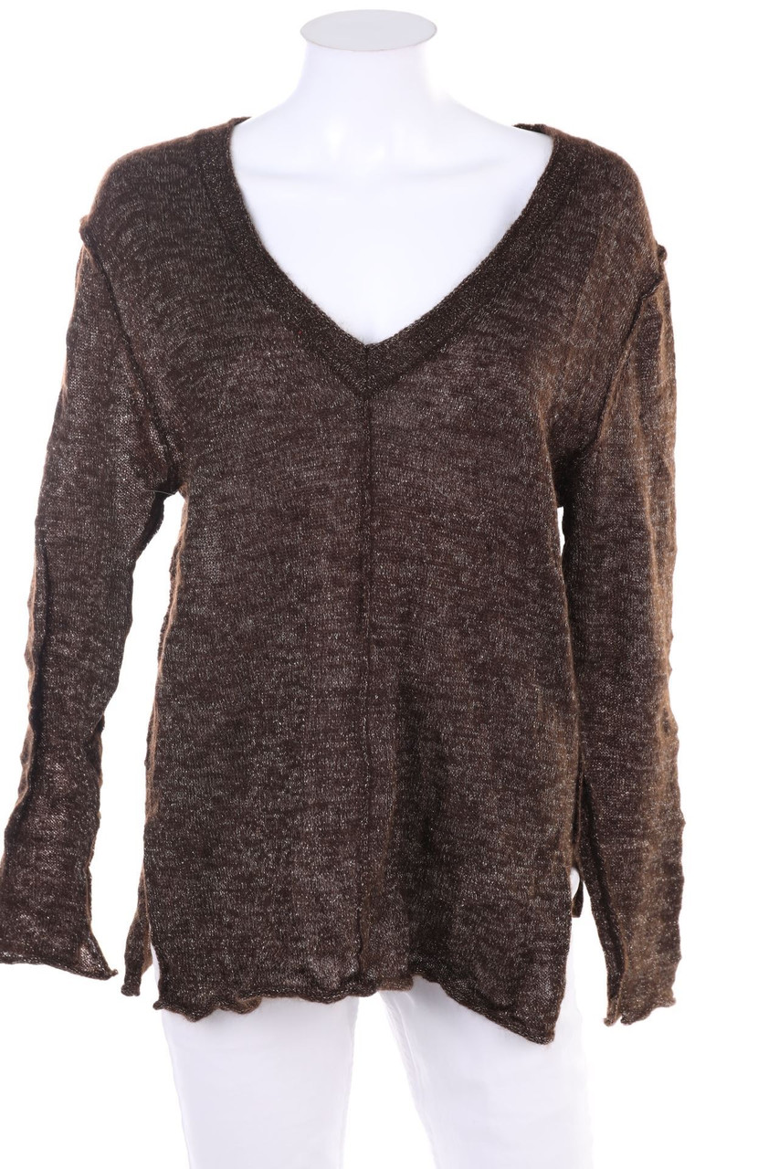 BY MALENE BIRGER - Glitter-V-Neck Pullover, Mohair-Mix - M