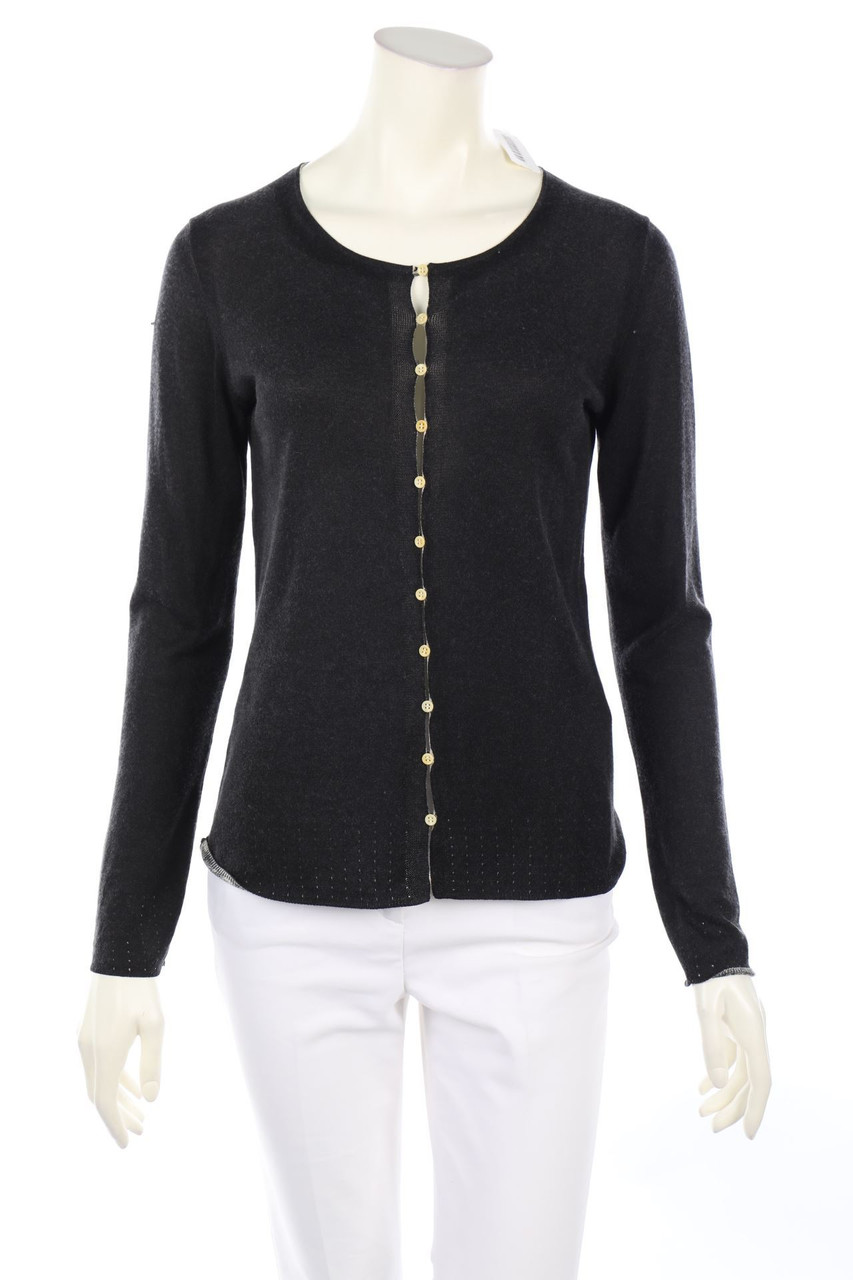 NOVE MARZO - Cardigan with Open Knit Details - D 38