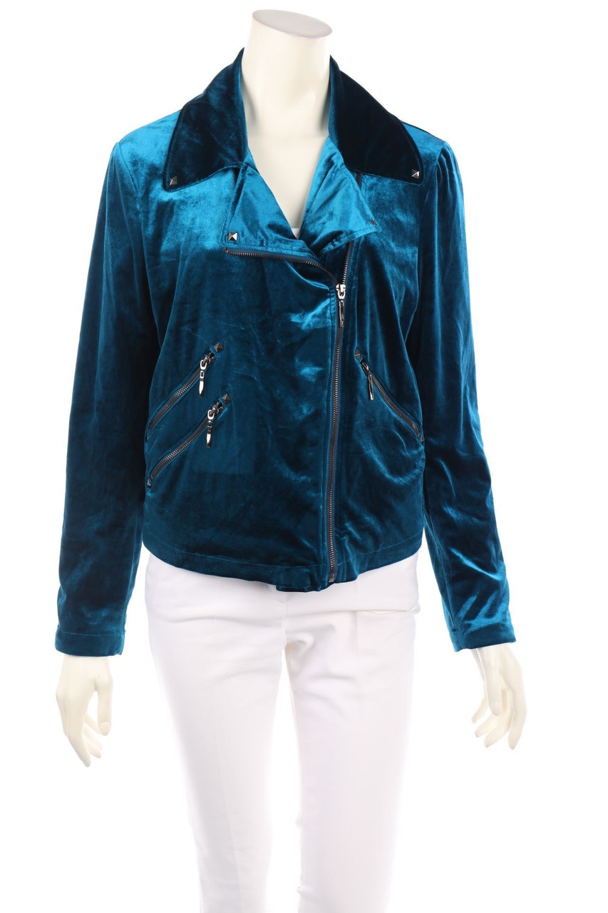 Belle BADGLEY MISCHKA - Velvet Jacket, Biker Style - L