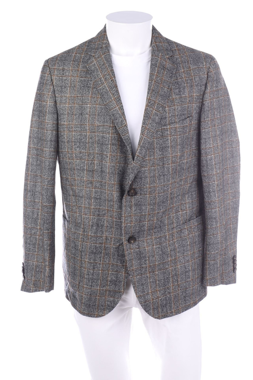EDUARD DRESSLER - Schurwoll-Sakko mit Karo-Muster - 52