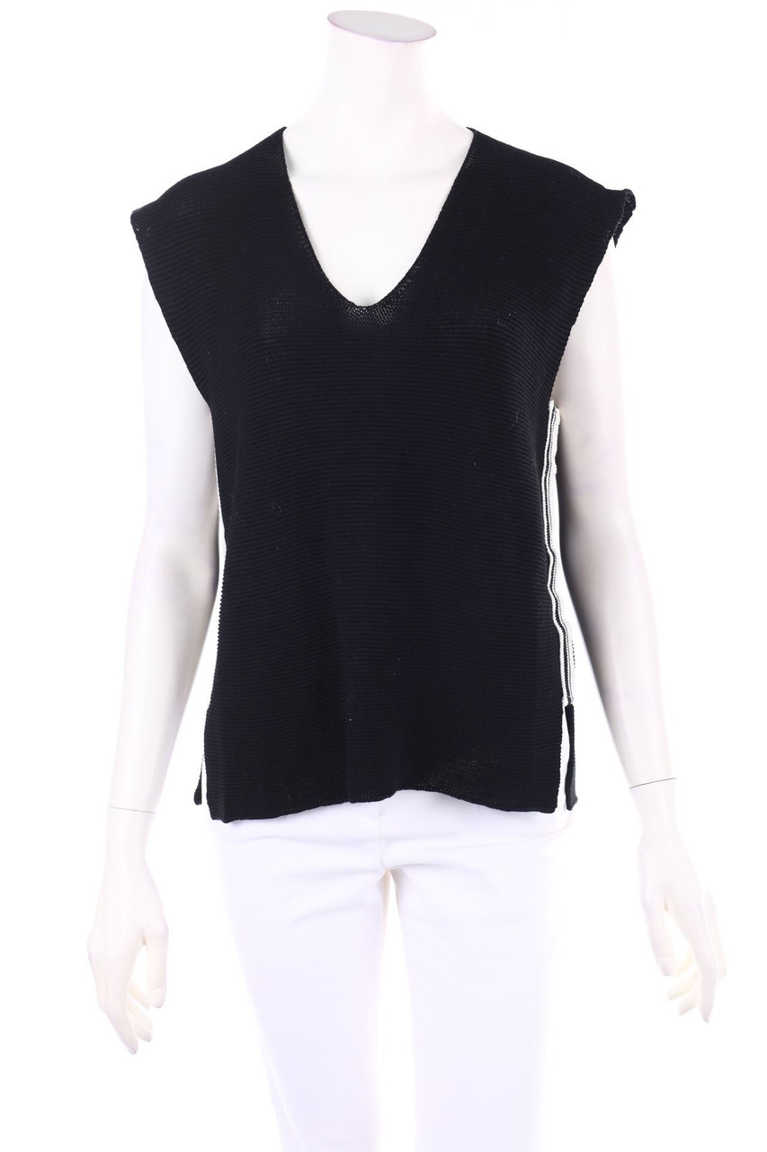 GOTHA - Strick-Top aus Baumwolle mit Galonstreifen - D 38