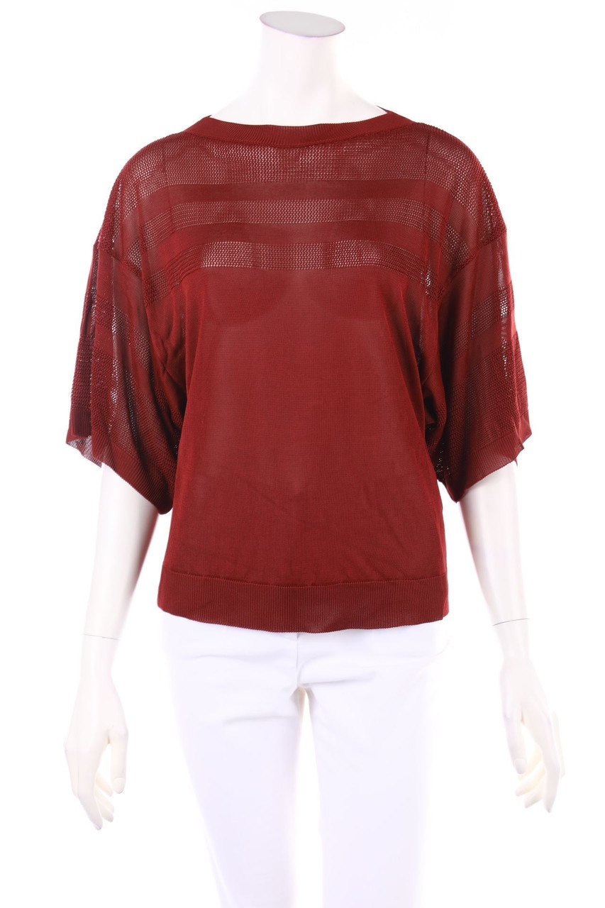 GOTHA - Kurzarm-Shirt mit Lochstrick-Details - D 34