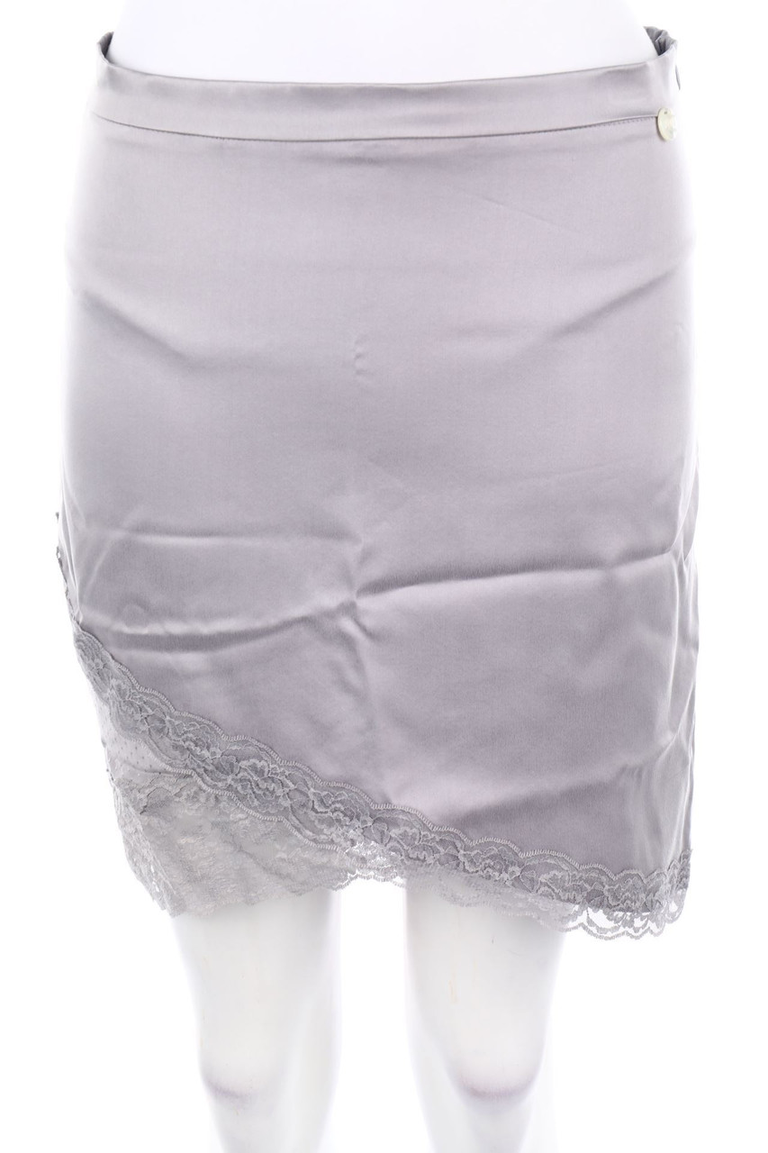 LIU JO - Silk Mini-Skirt with Wrap-Effect with Lace - D 34