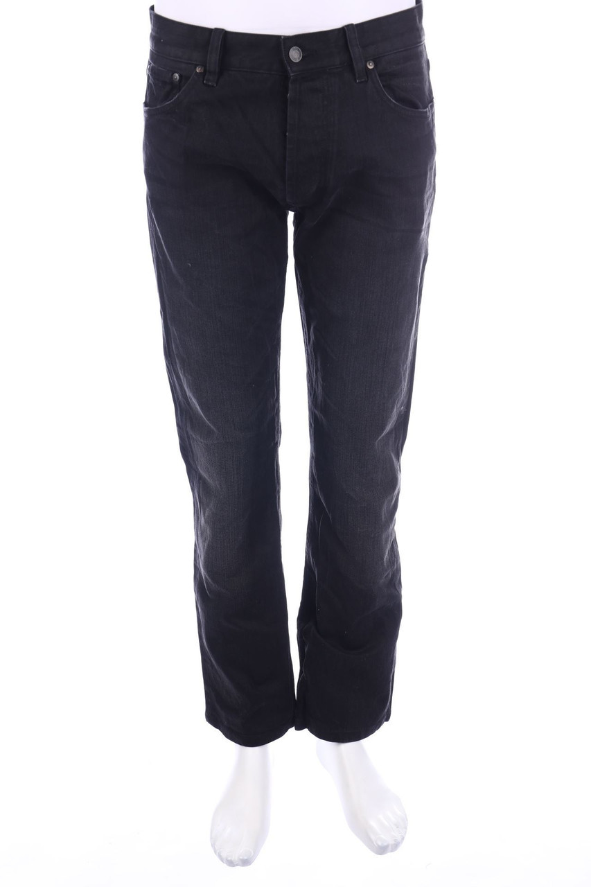 HUGO BOSS - Straight Cut Jeans aus Baumwoll-Mix mit Logo-Patch - W33