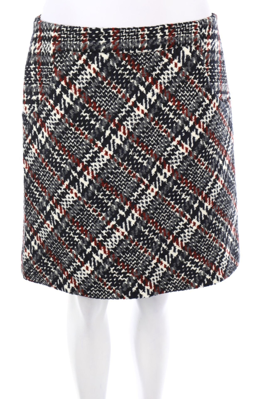 CAROLL - Checked Skirt, Wool-Blend with Alpaca - D 40