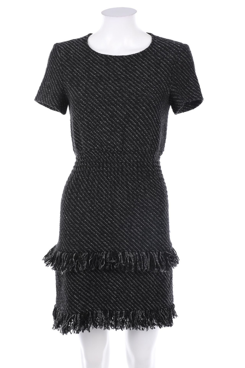 maje - Party-Kleid im Layer Look mit Fransen - D 34