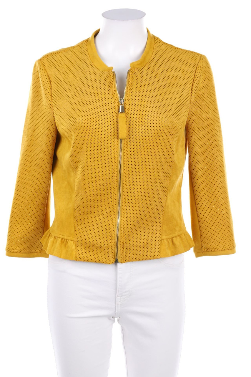 SILVIAN HEACH - Faux Leather Jacket with Frills - S