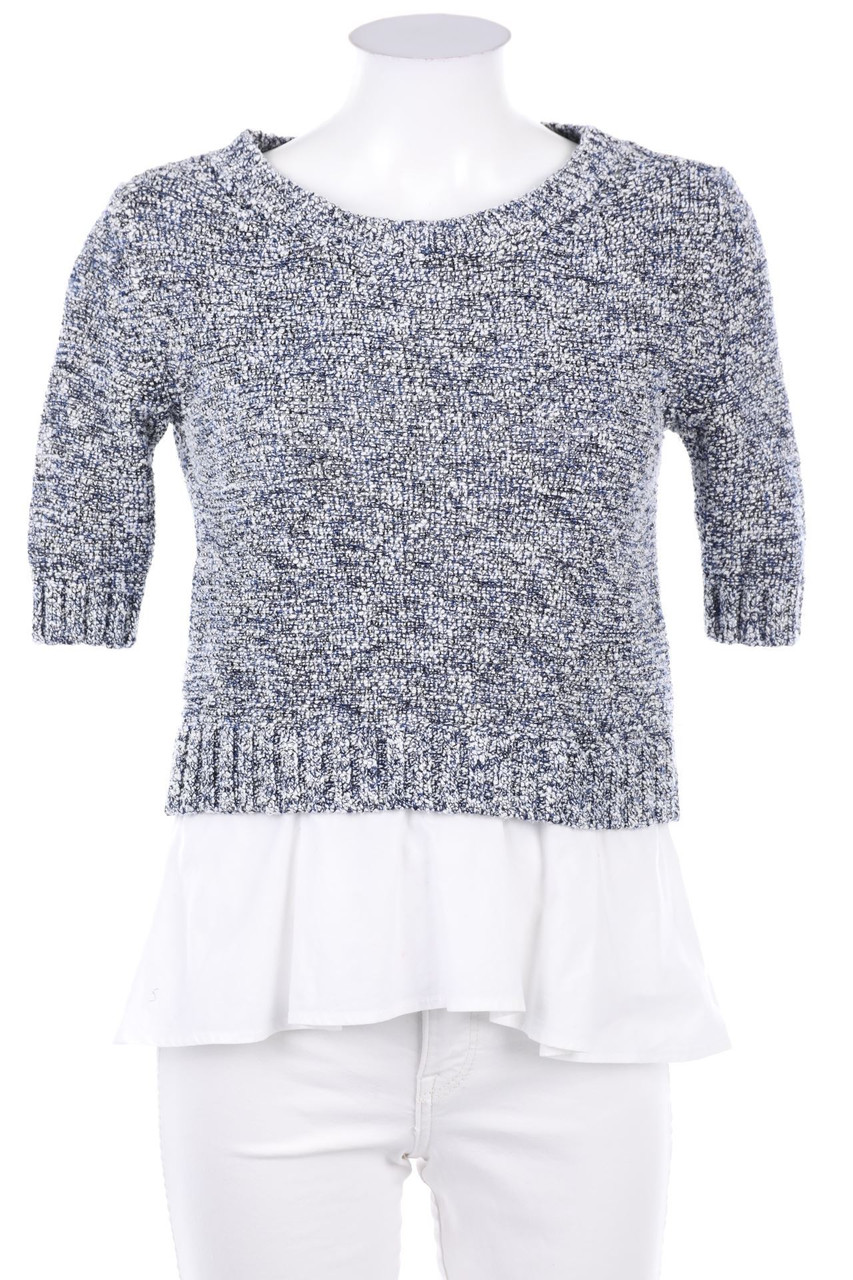 MARELLA - Glitzer-Strick-Pullover im Layer Look - S