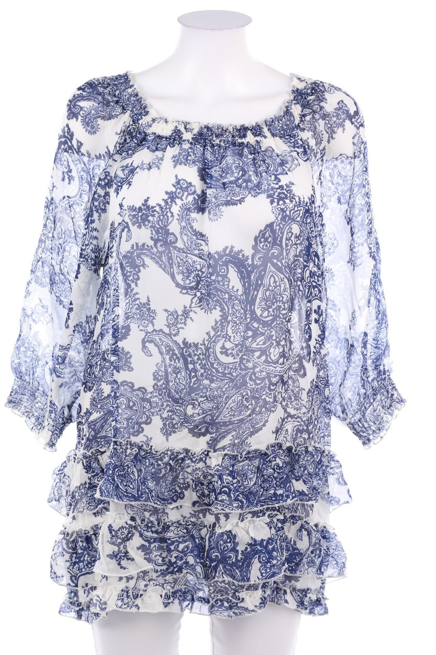 Joyce&girls - Volants-Silk Blouse with floral print - D 38