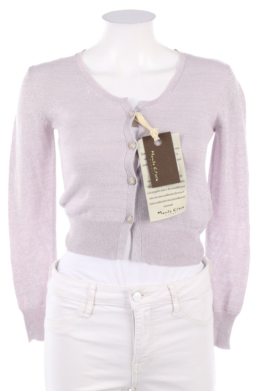 MANILA GRACE - Glitter-Cardigan - S