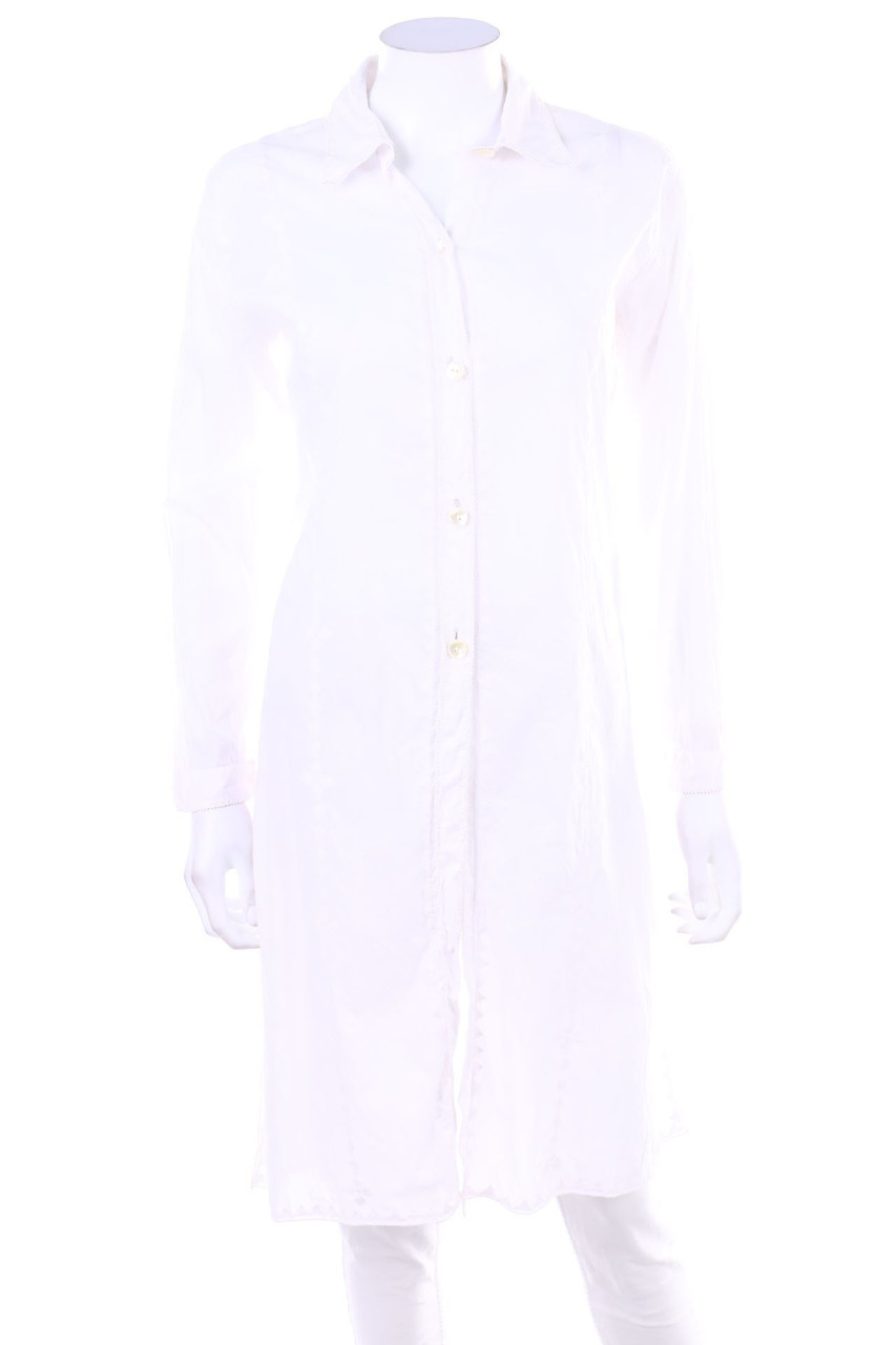 NEEMRANA - Long-Shirt Blouse with Embroideries - S