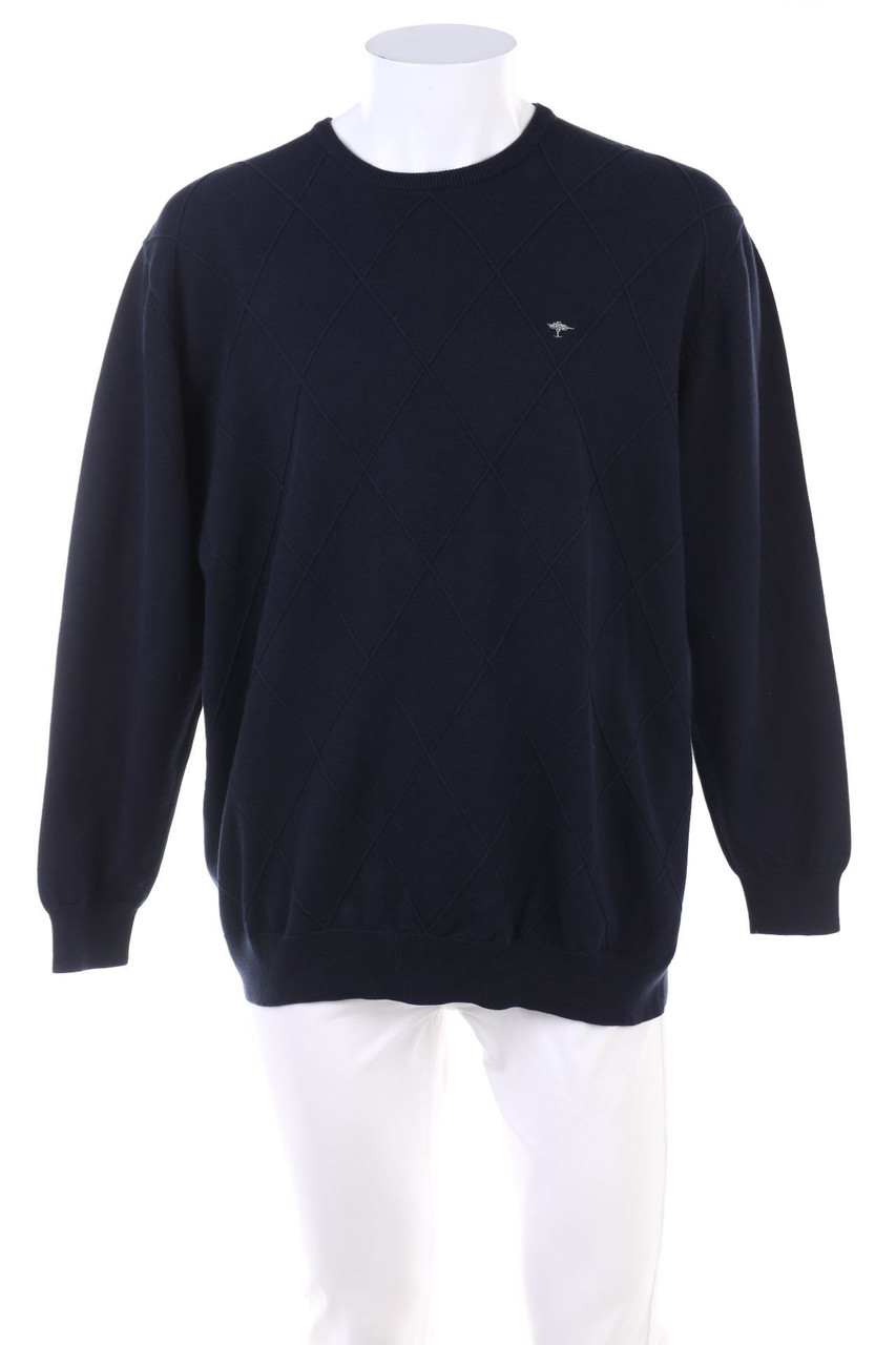 FYNCH-HATTON - Baumwoll-Strick-Pullover mit geometrischem Muster - XXXL