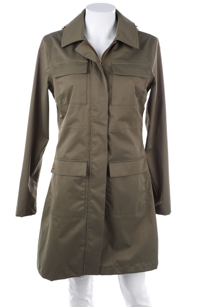 RAIN COUTURE - Transitional Coat with Patch Pockets - S