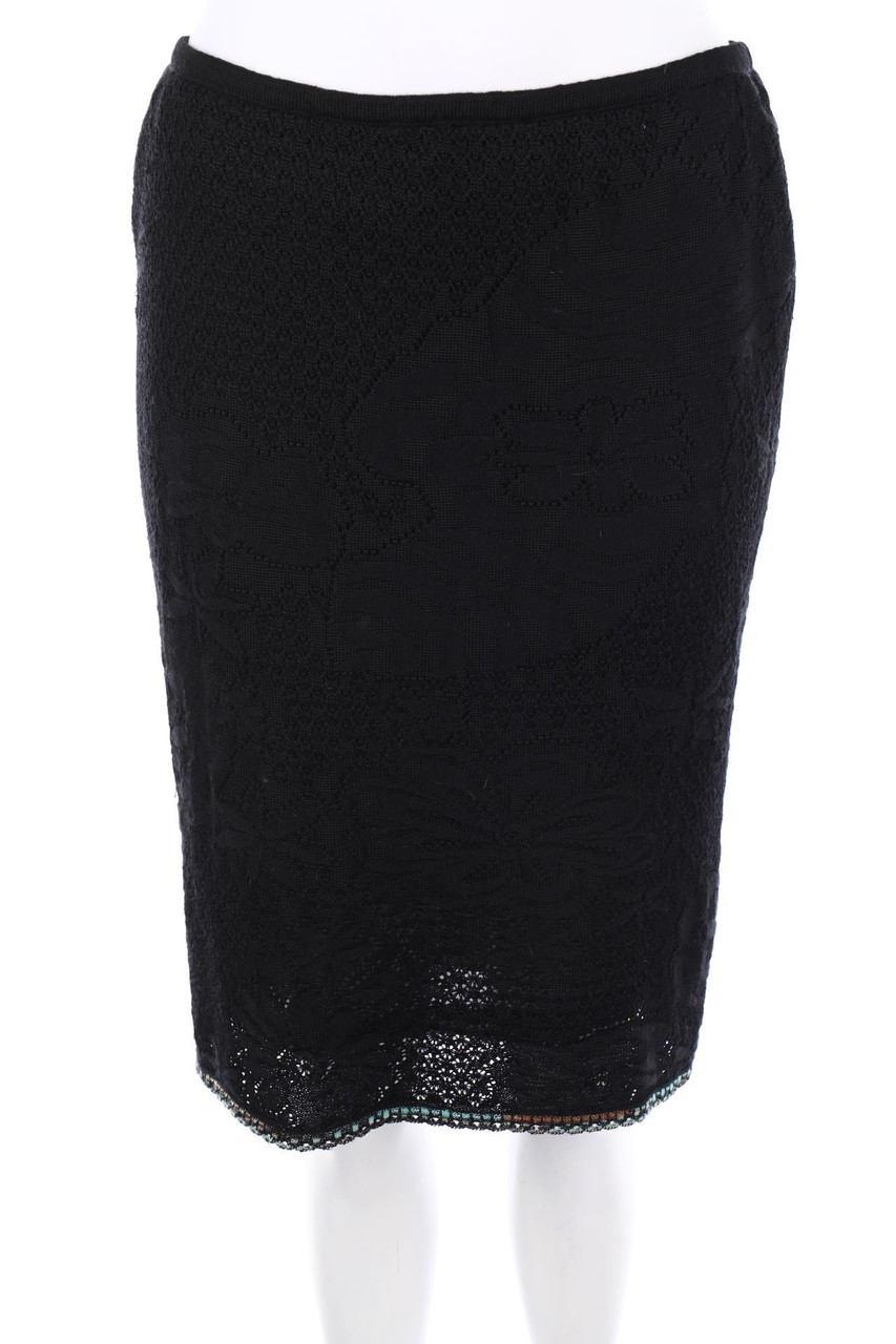 MISSONI - Knitted Skirt with Open Knit Details - M