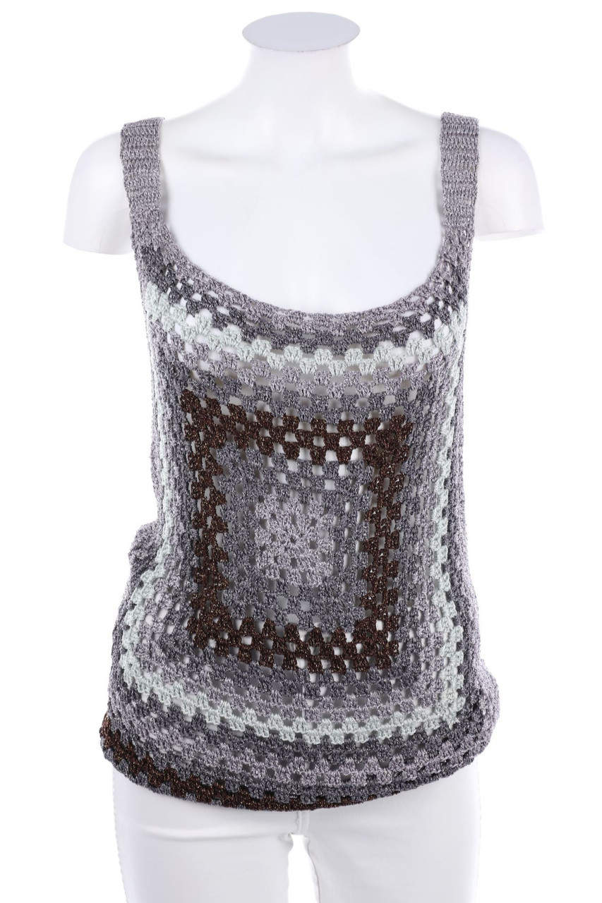 Rose Carmine - Glitter-Knit Top - D 34-36