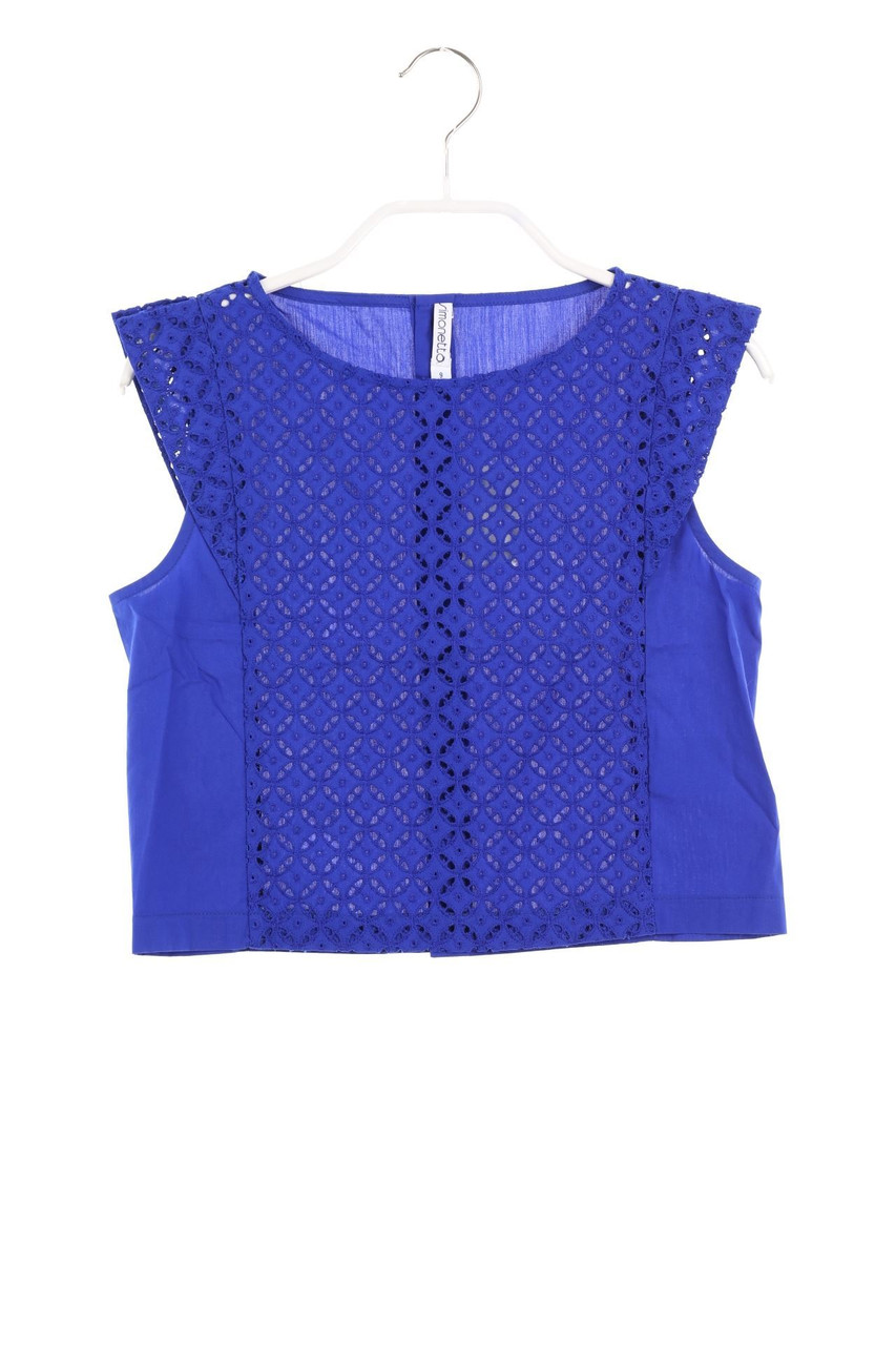 simonetta - Cotton blouse with Eyelet Lace - 146