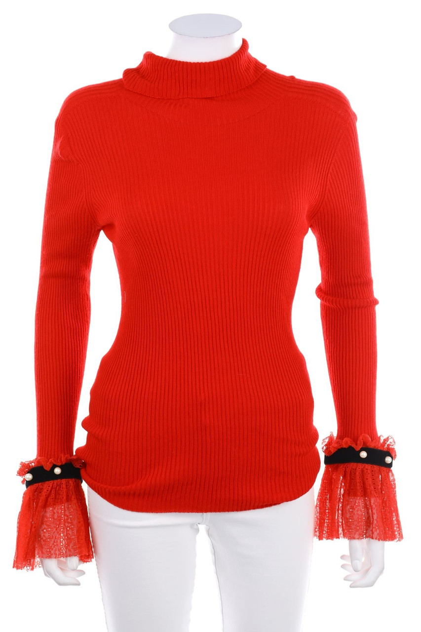 PHILOSOPHY DI LORENZO SERAFINI - Turtleneck Pullover with Lace - D 36