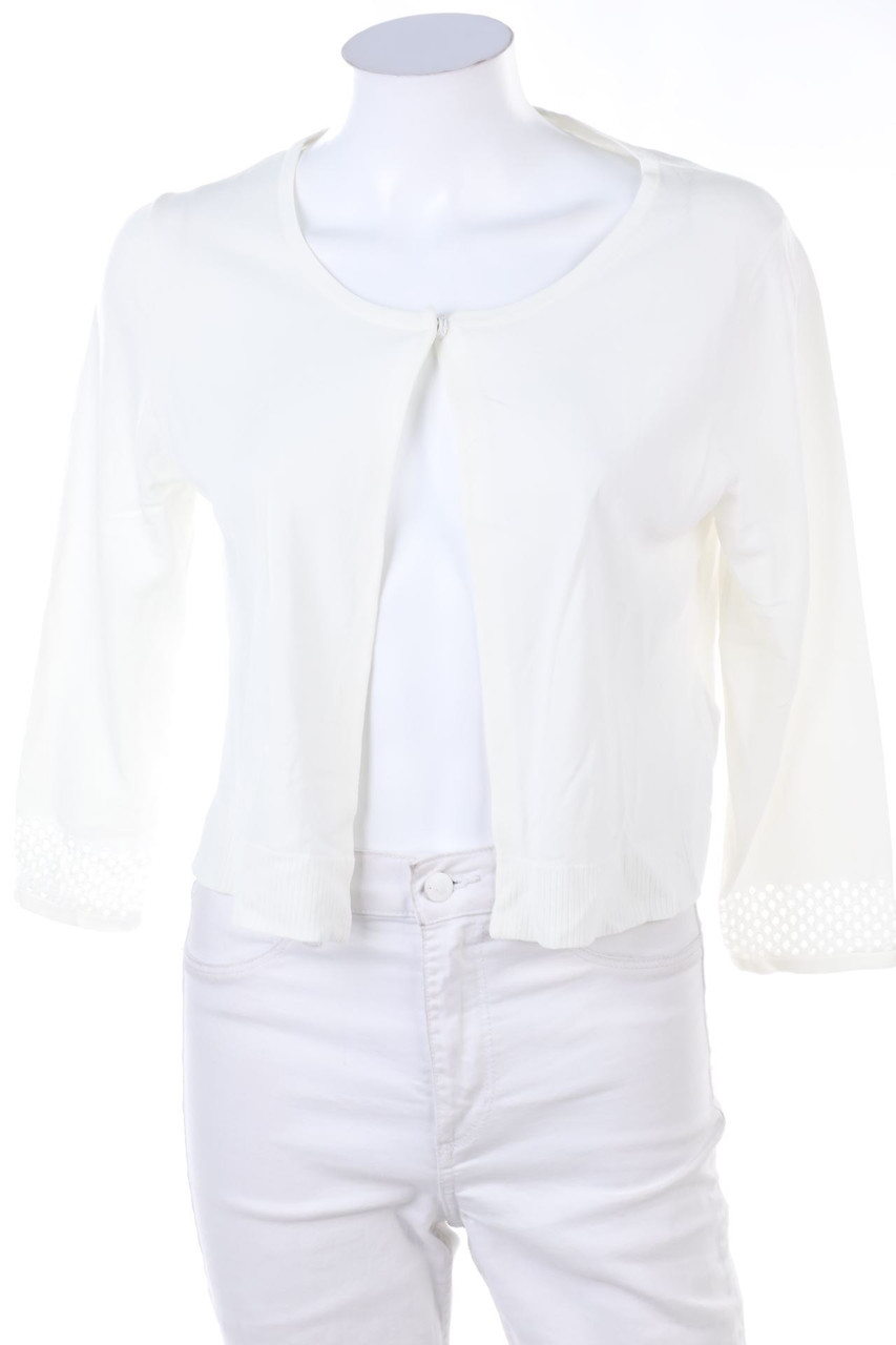 comma - Cardigan mit Lochstrick-Details - D 38