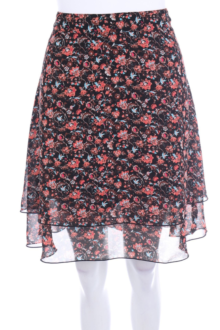 comma - Rock mit Blumen-Print - D 40