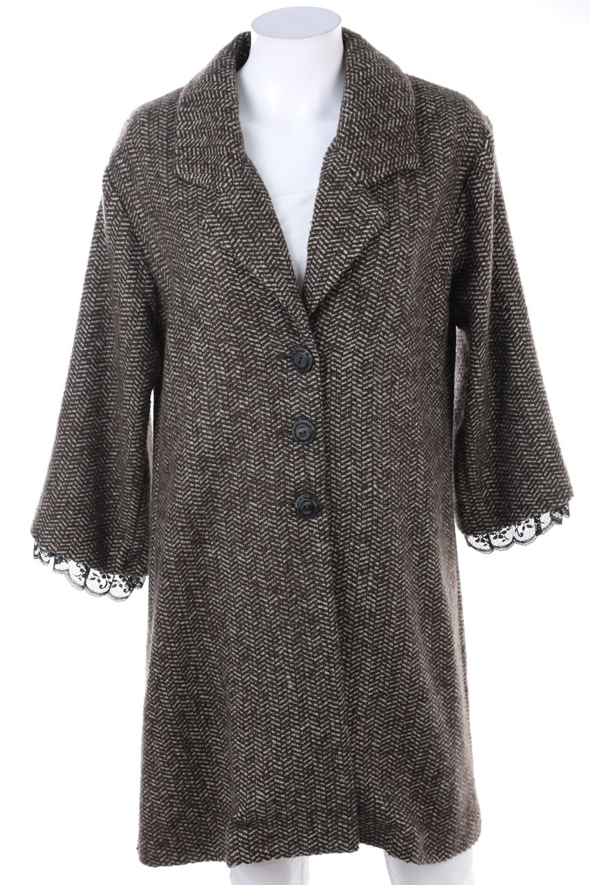 Madegre - Coat, Wool-Blend with Lace - D 38