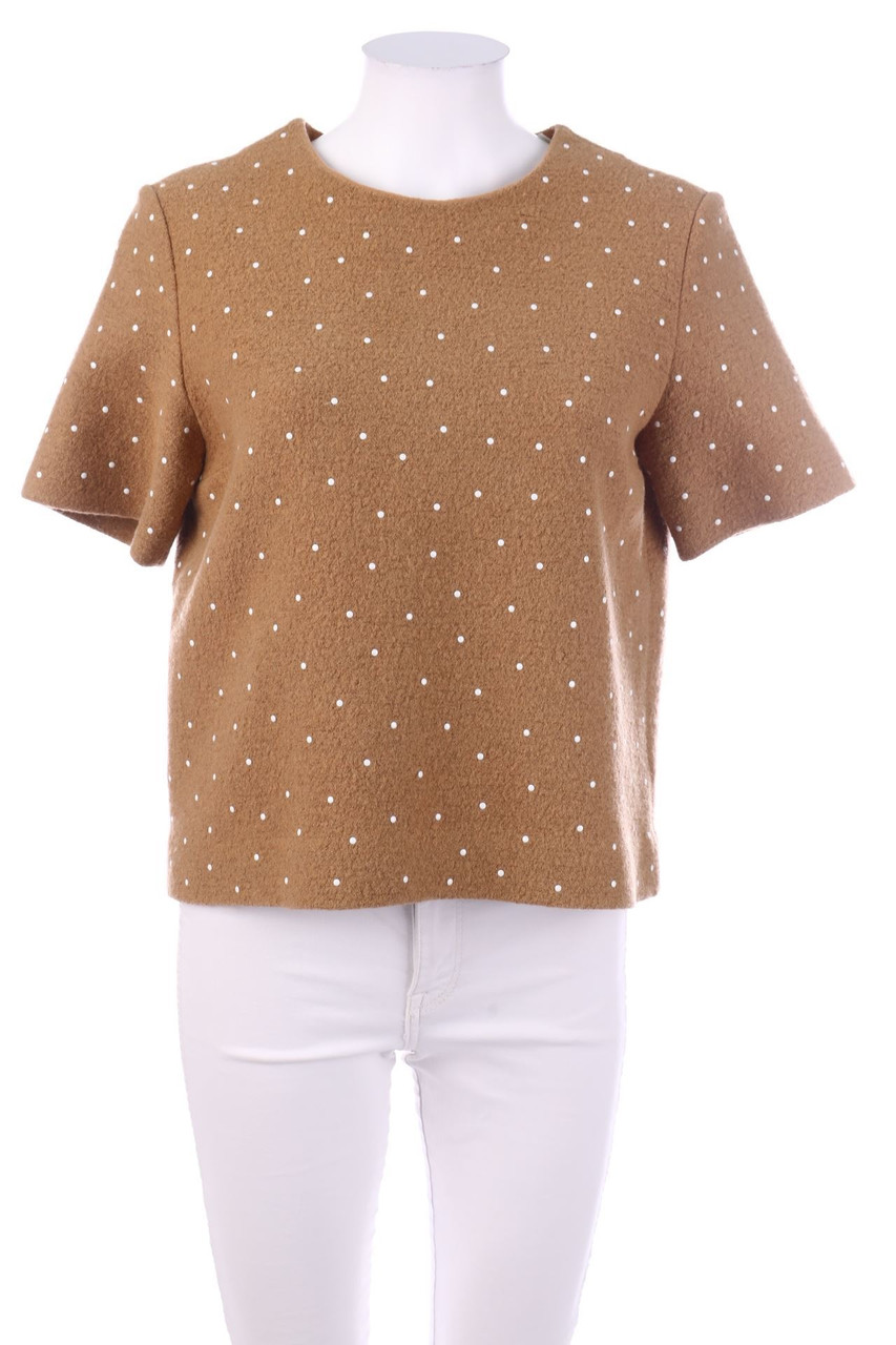 COS - Kurzarm-Bluse aus Woll-Mix - D 38