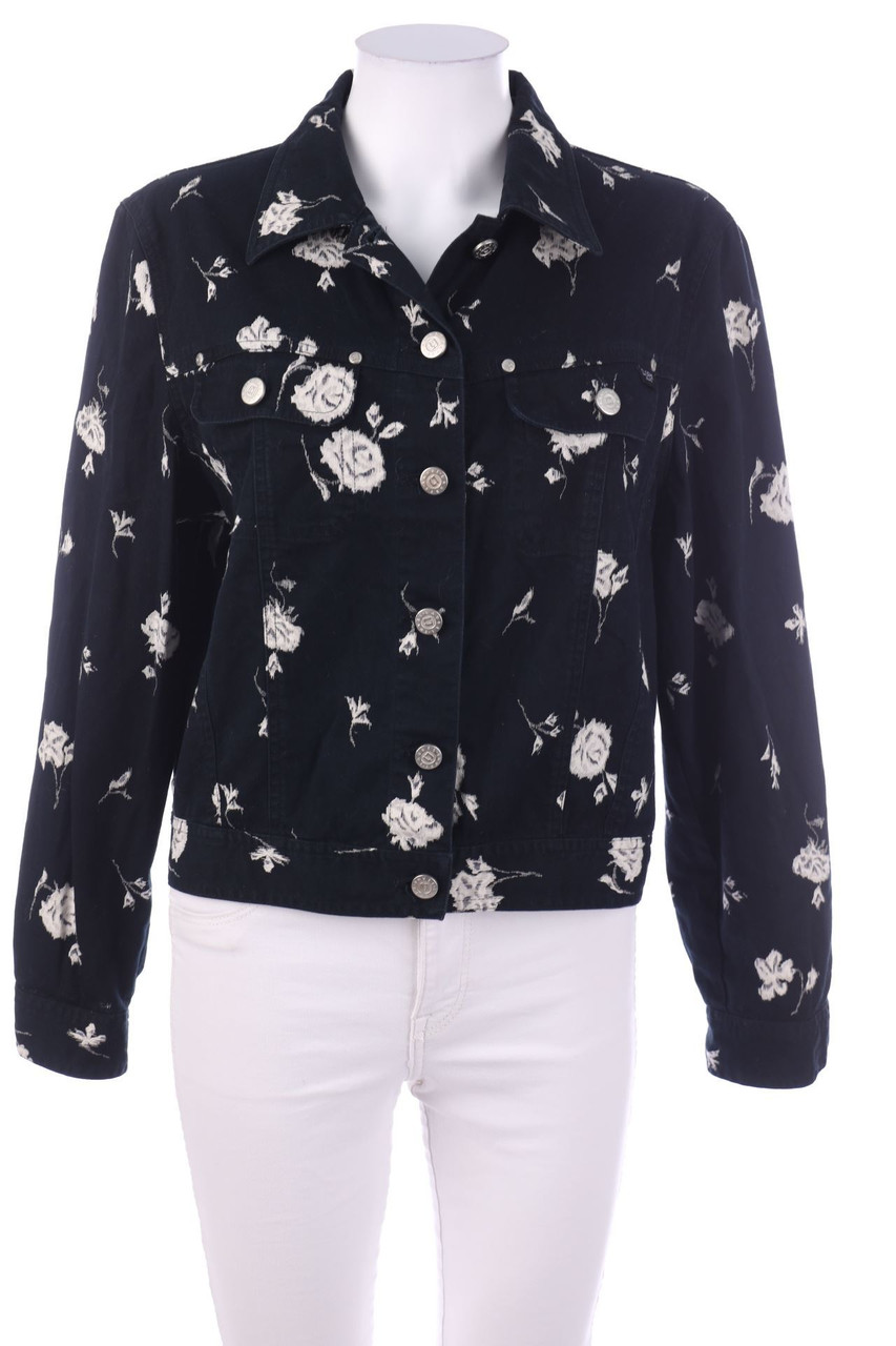 Laurèl - Denim Jacket with Flower Print - D 38