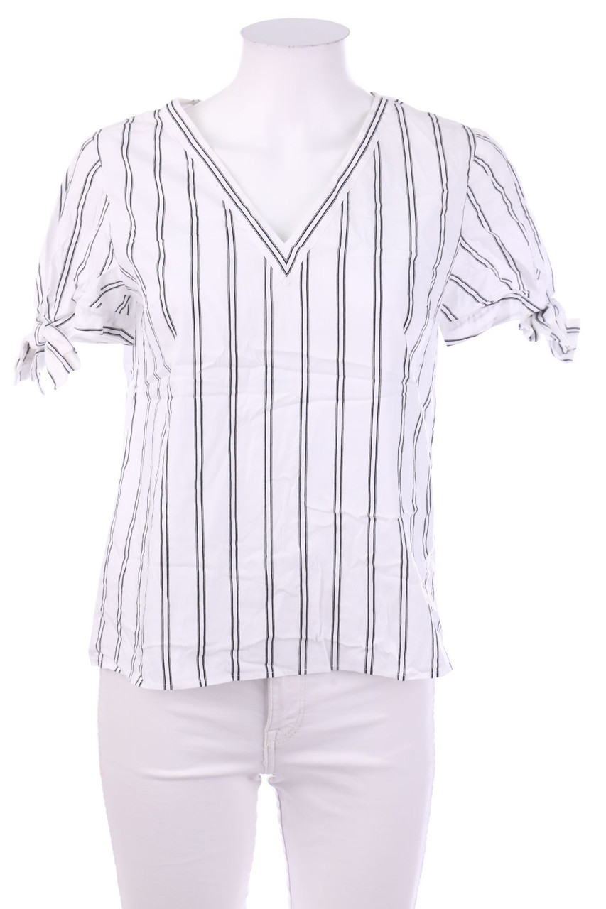 CLAUDIE PIERLOT - Kurzarm-Bluse mit Streifen - D 34