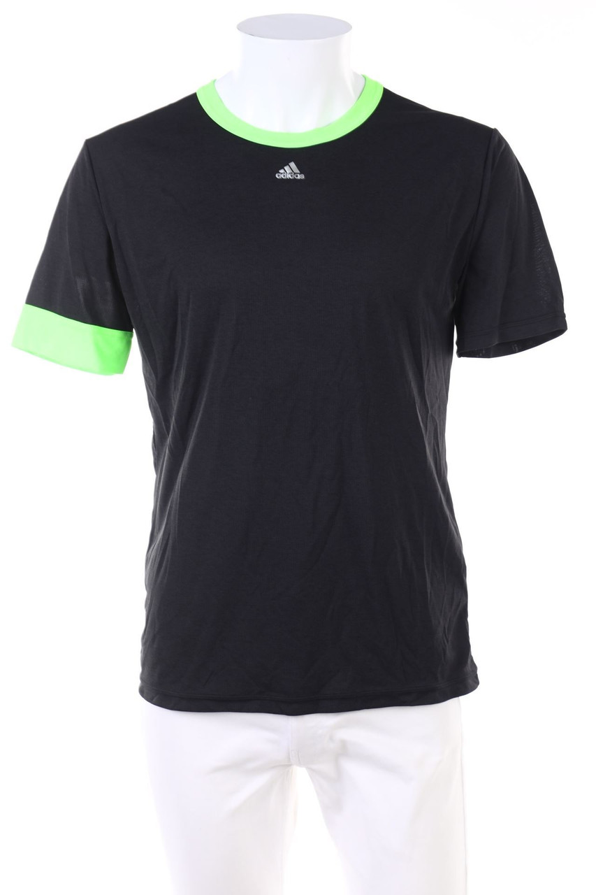 adidas - Sport-Shirt mit Metallic-Effekt - M