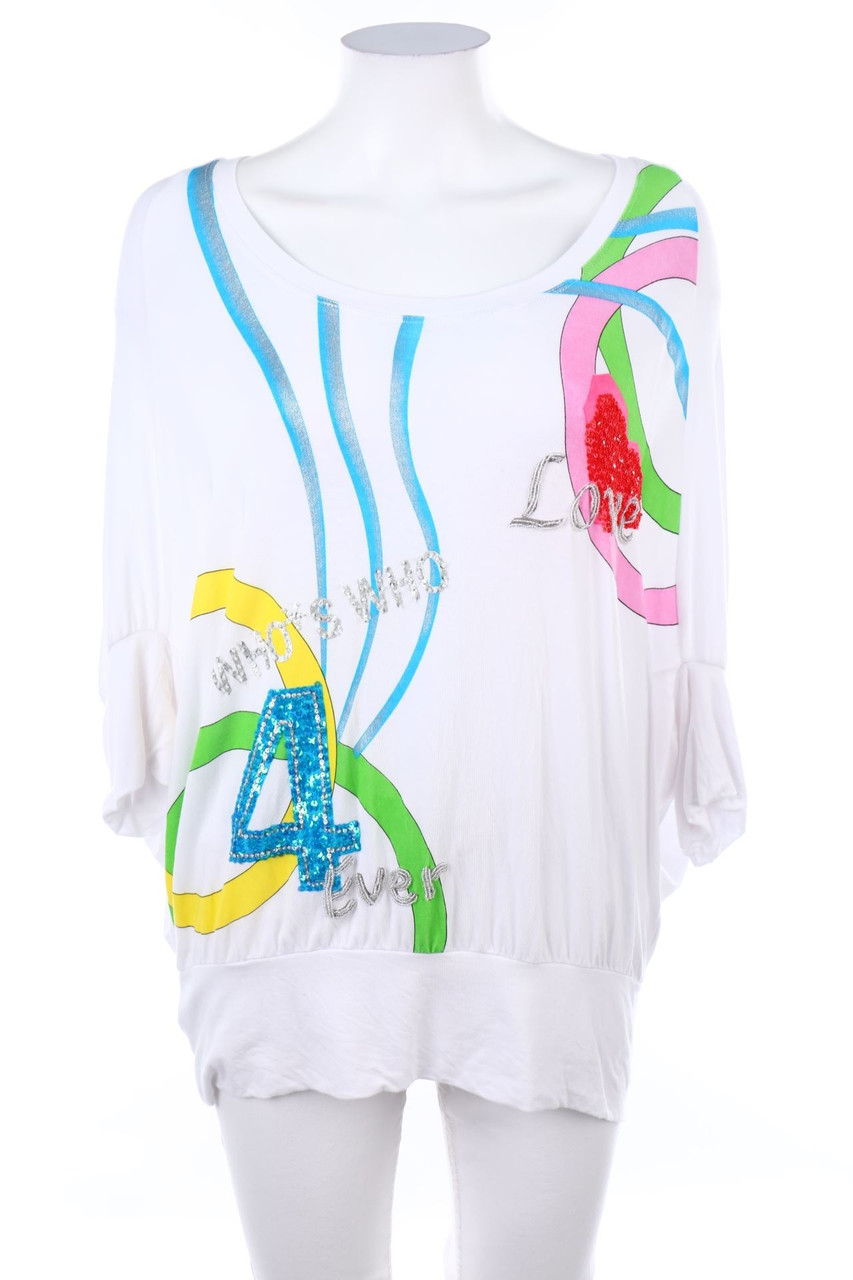 WHO*S WHO - Batwing-Shirt mit Print - L