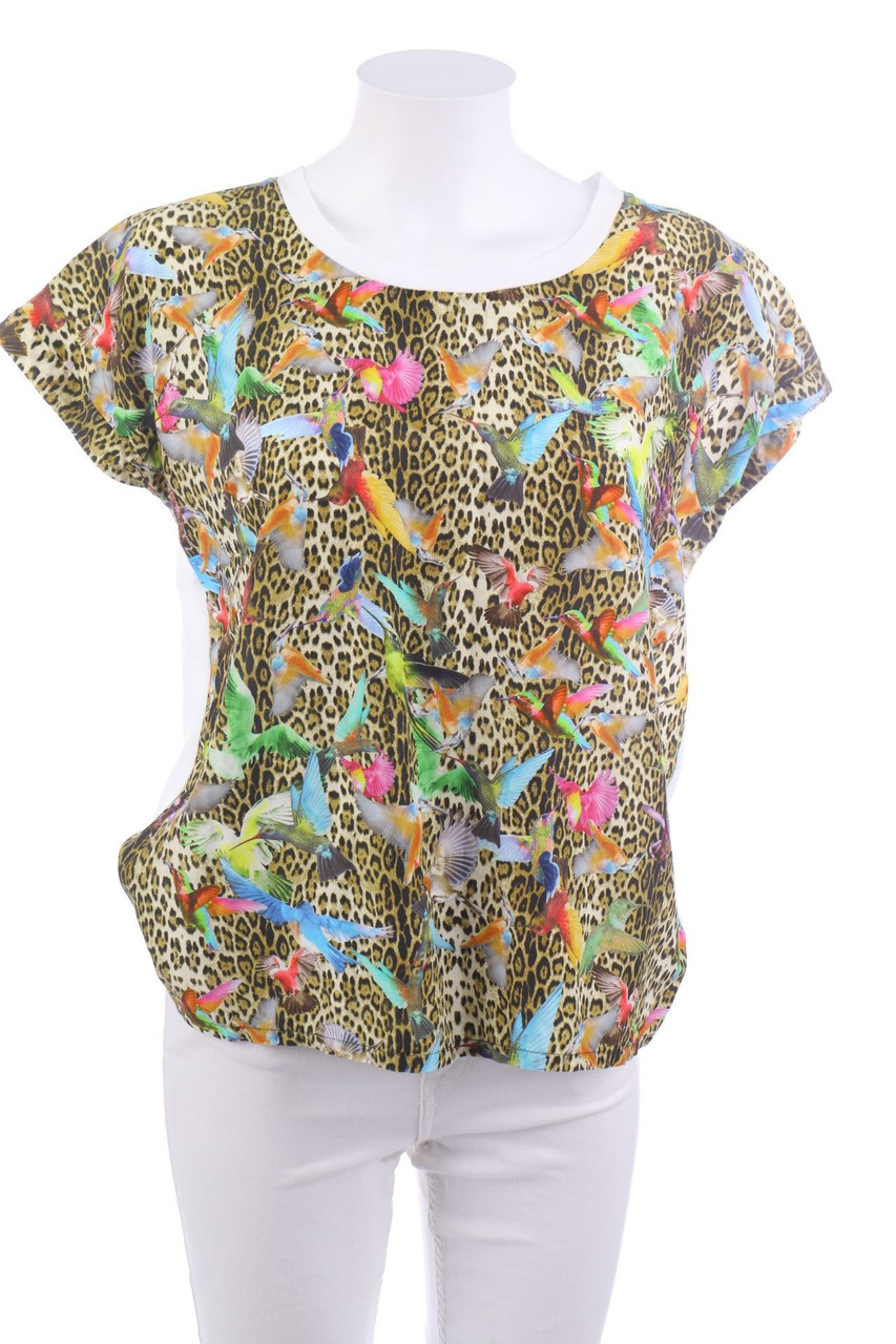 Anni Carlsson - Print-Shortsleeve-Shirt with Silk - D 36