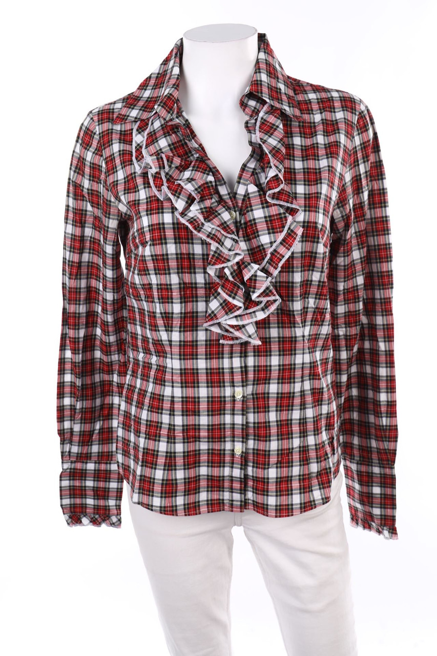 ARTIGIANO - Ruffled Blouse, Cotton - M