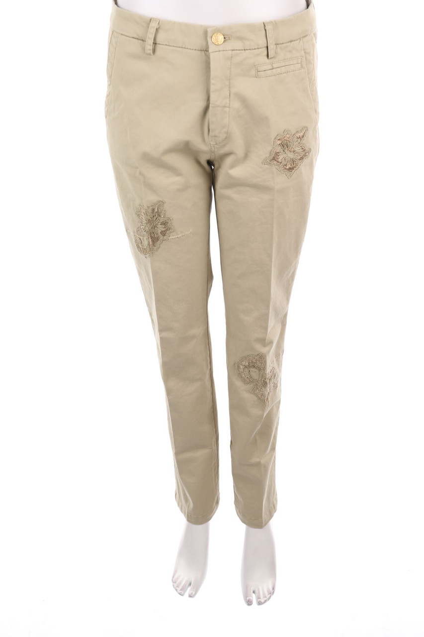 HISTORY REPEATS BY FEMME - Chino Pants with Patches - D 38