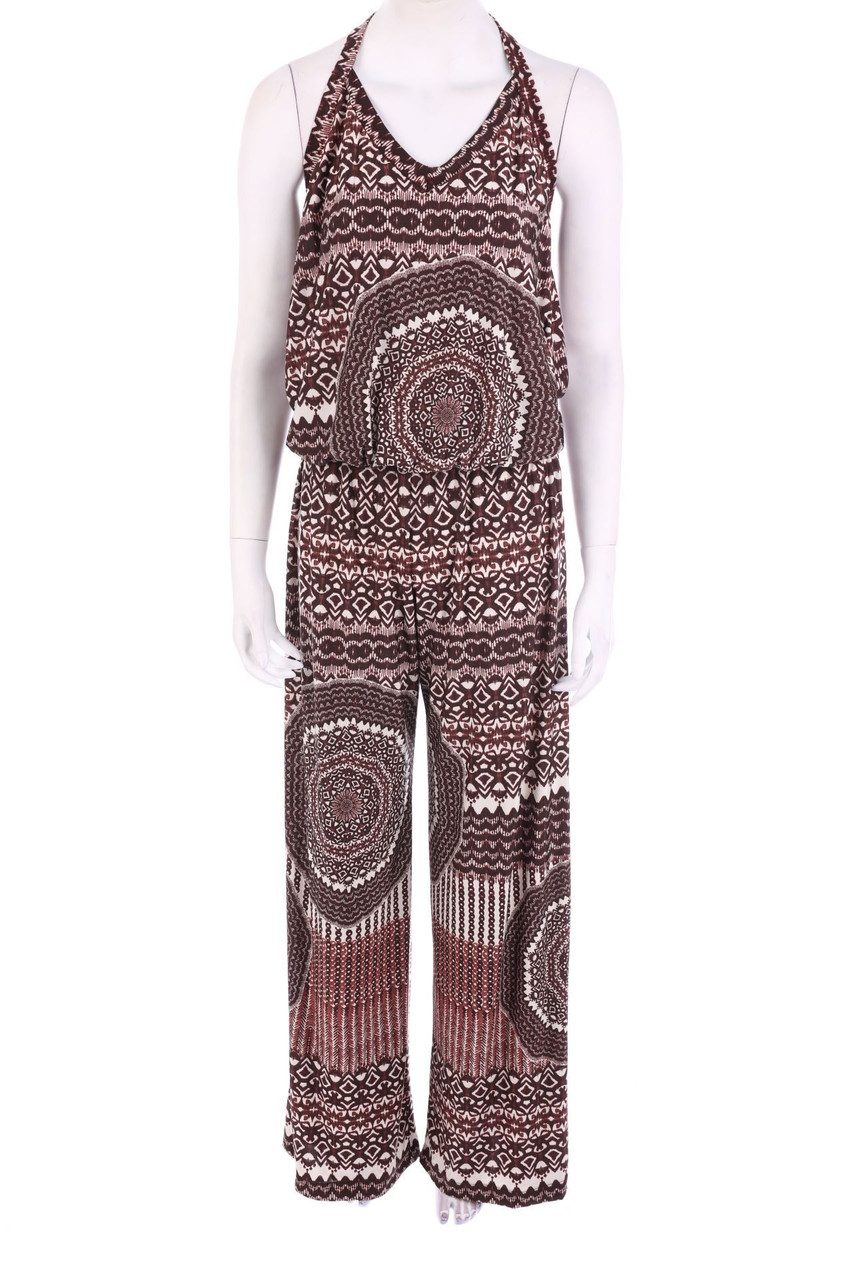 BIANCOGHIACCIO - Jumpsuit with Ethno Print - XL