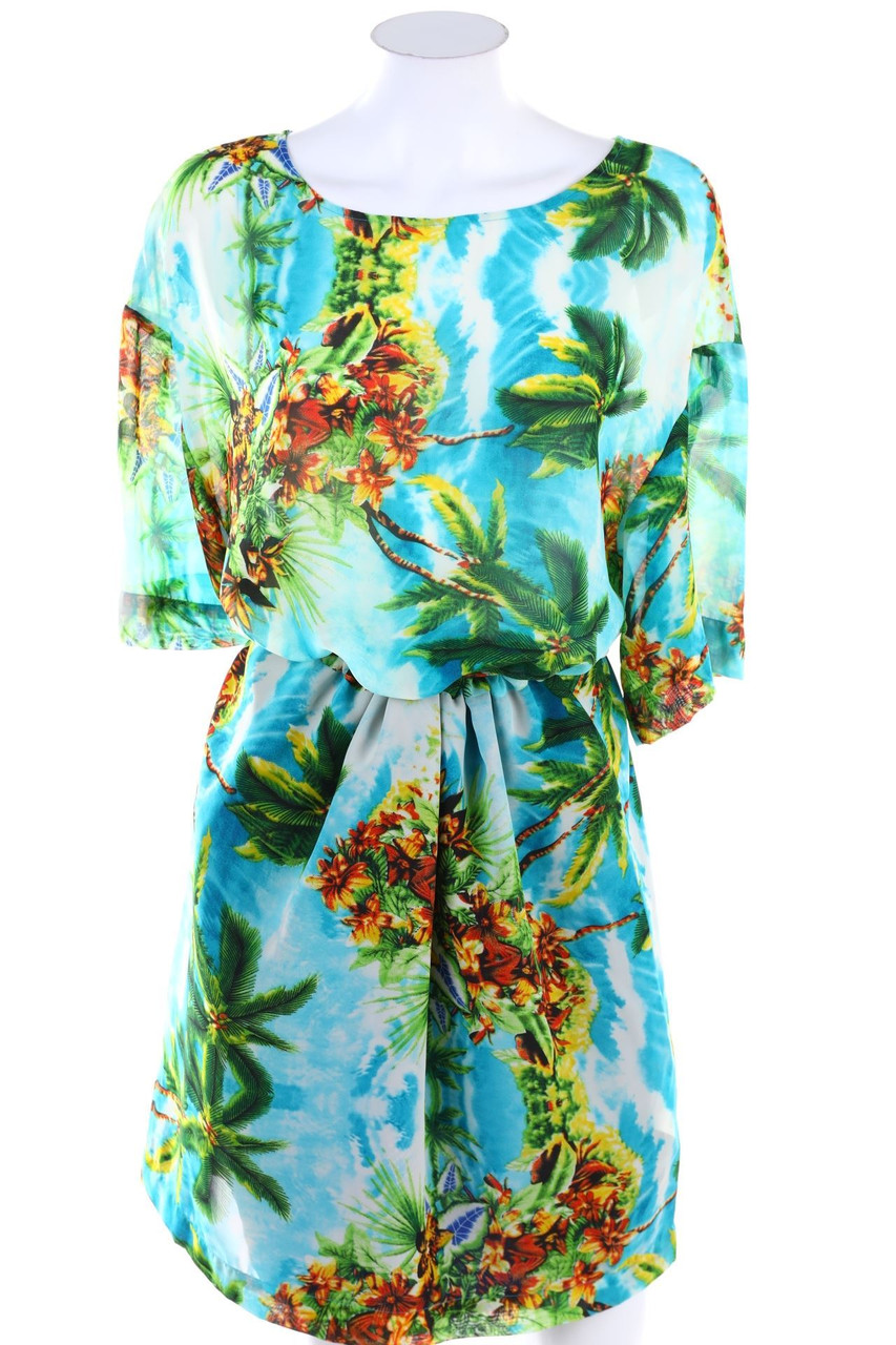 WHO*S WHO - Shift-Kleid mit Tropical Print - D 40