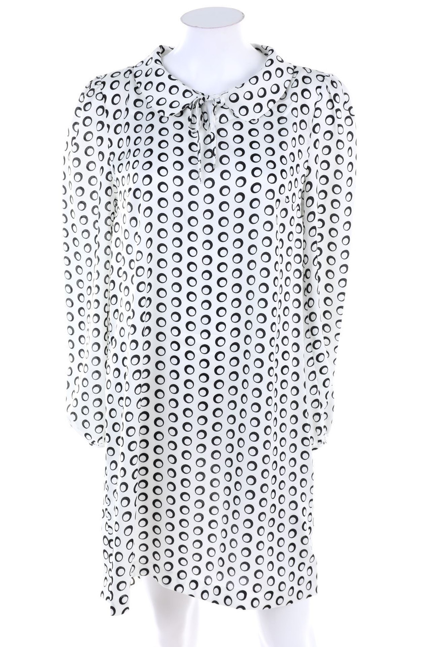 WHO*S WHO - Satin Dress with Peter Pan Collar - D 38