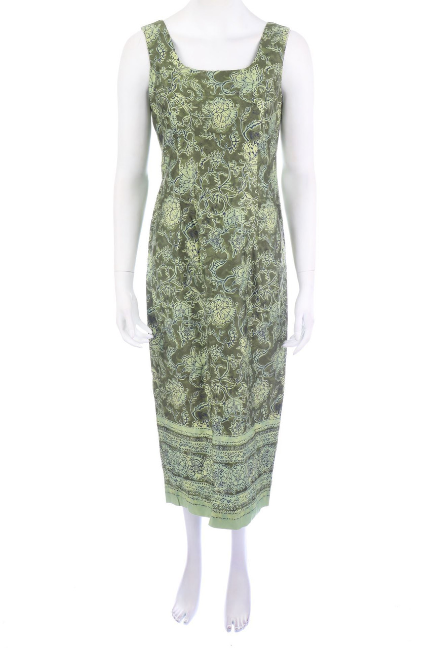 PERUVIAN CONNECTION - Maxi Dress, Pima Cotton with Flower Print - S