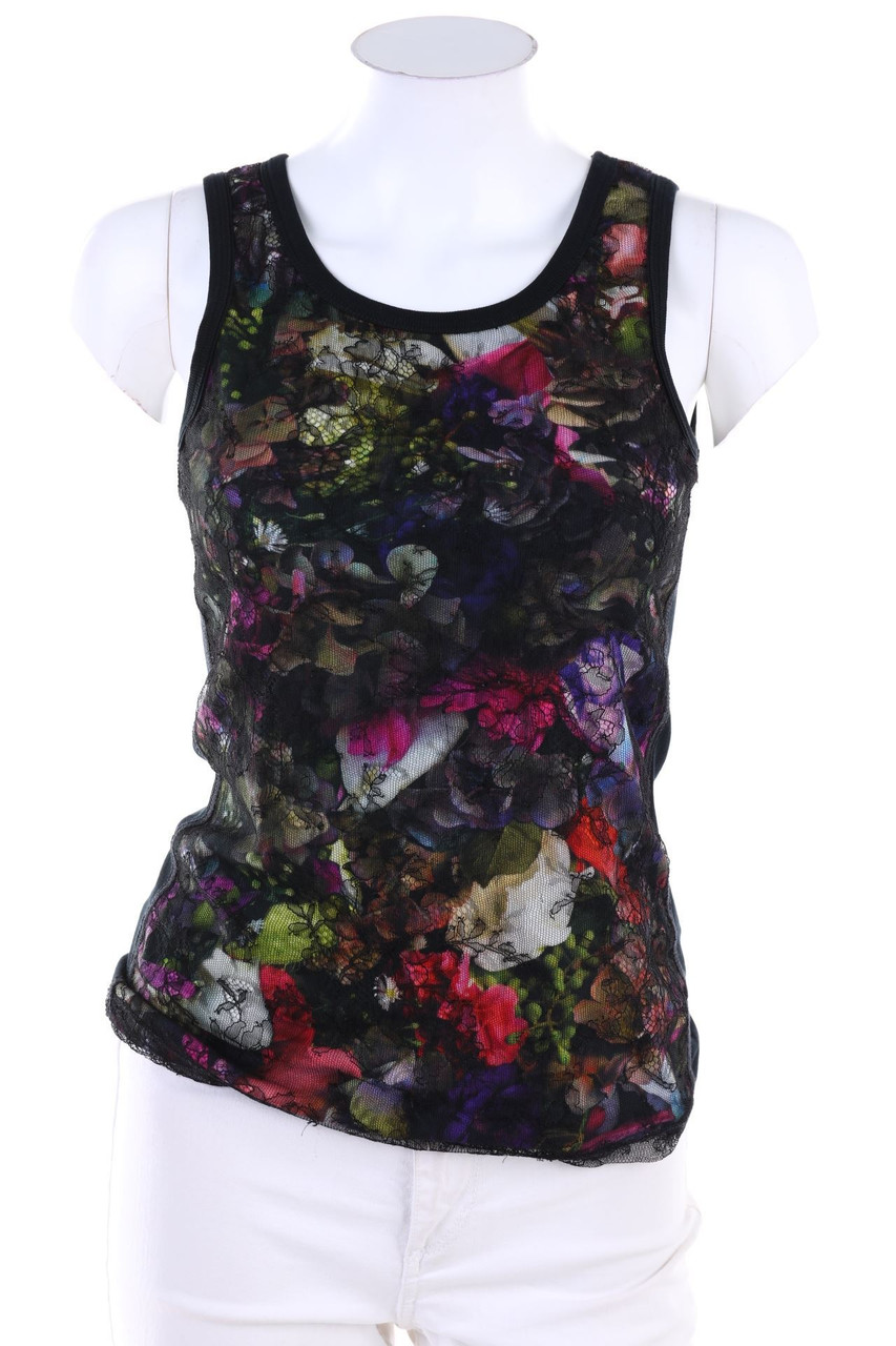 MARC CAIN - Print-Top mit Spitze - XS