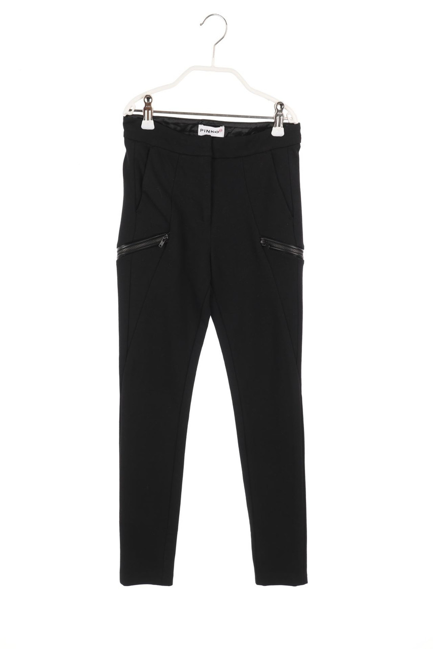 PINKO UP - pants with Faux Leather Details - 140