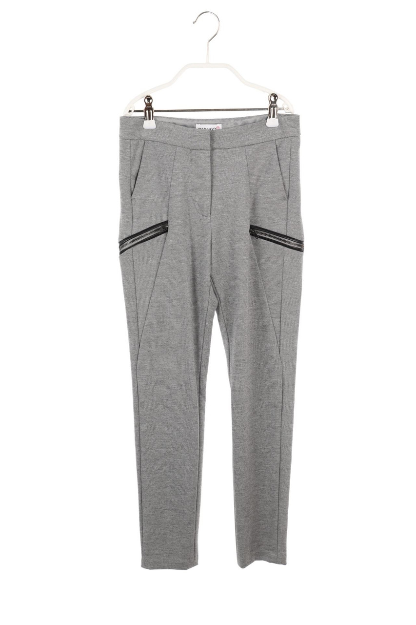 PINKO UP - pants with Faux Leather Details - 140