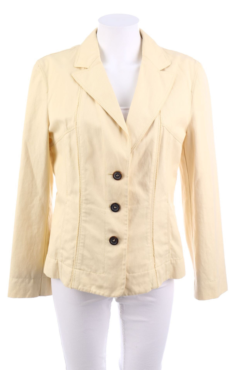 MARC CAIN - Blazer aus Baumwoll-Mix mit Leinen - D 40