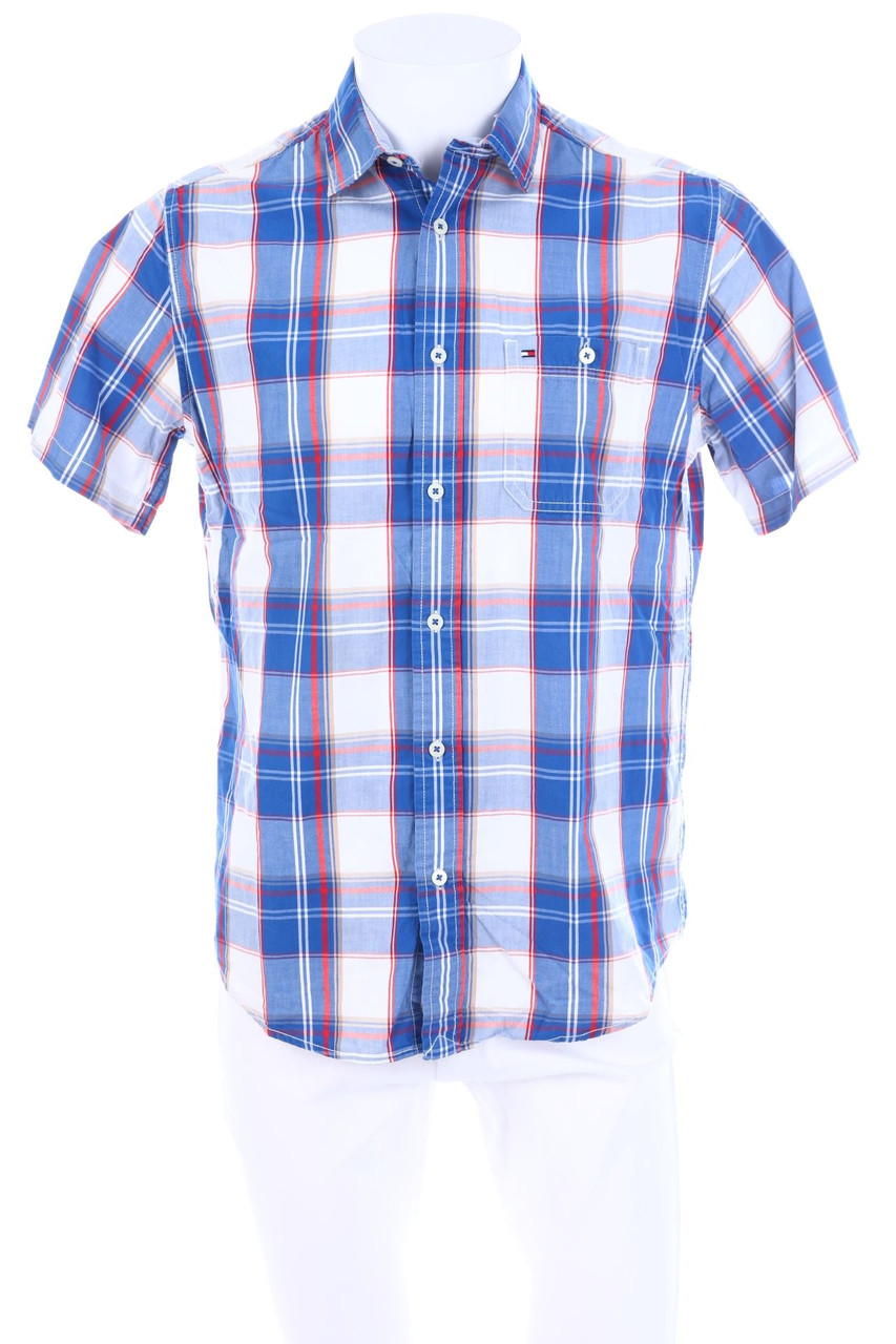 TOMMY HILFIGER - Kurzarm-Hemd mit Karo-Muster - S