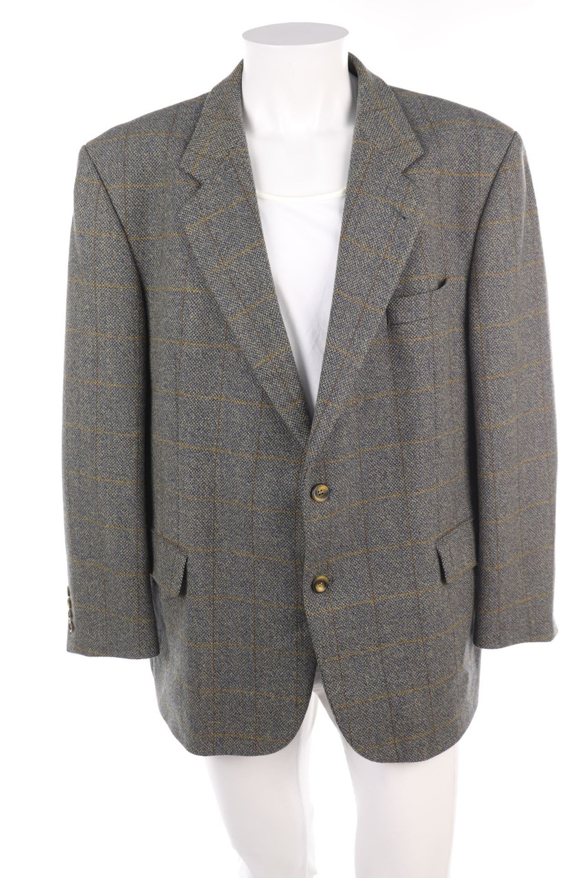 ROY ROBSON - Schurwoll-Sakko mit Karo-Muster - 56