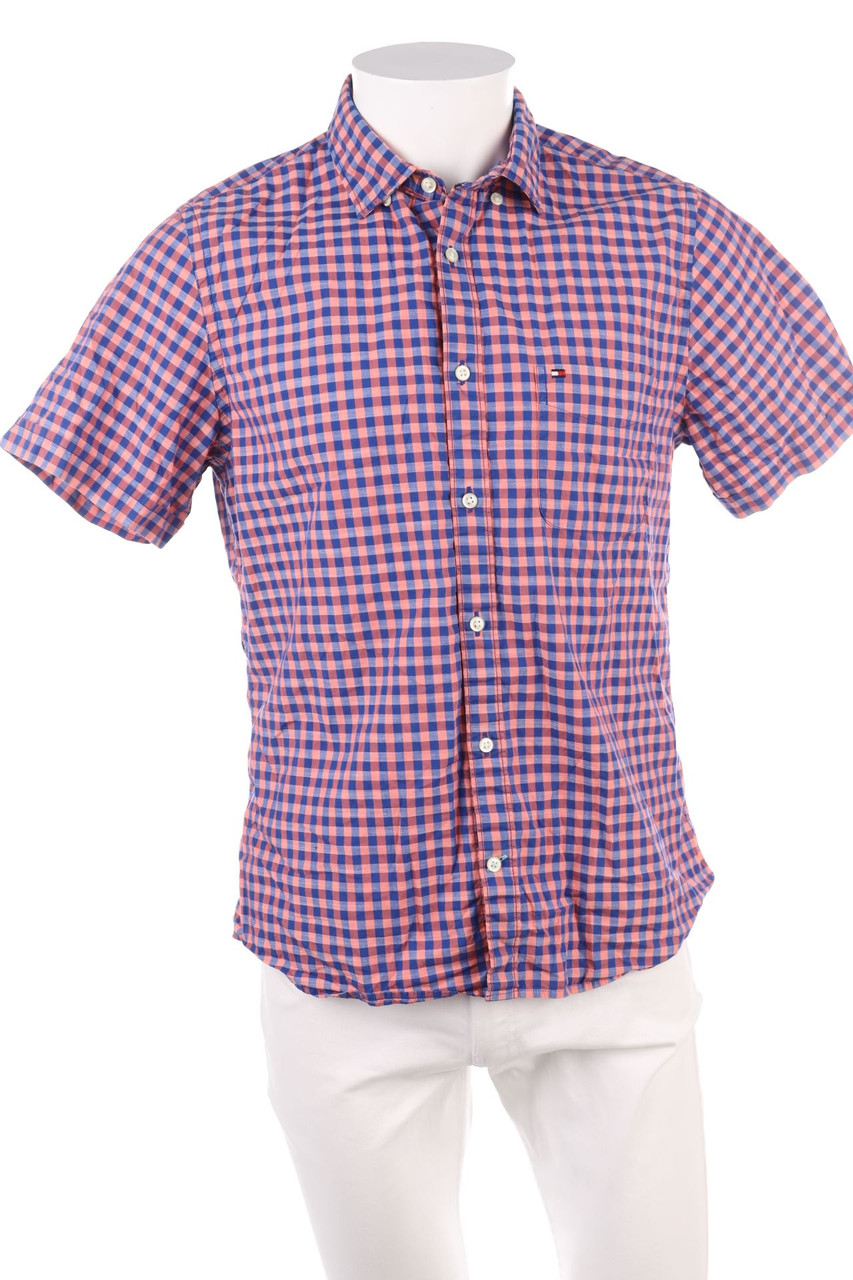 TOMMY HILFIGER - Kurzarm-Hemd mit Karo-Muster - L
