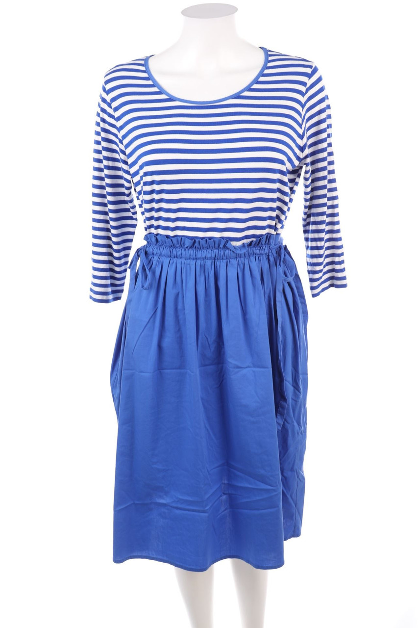 ANNA SERAVALLI - Streifen-Midikleid - D 38