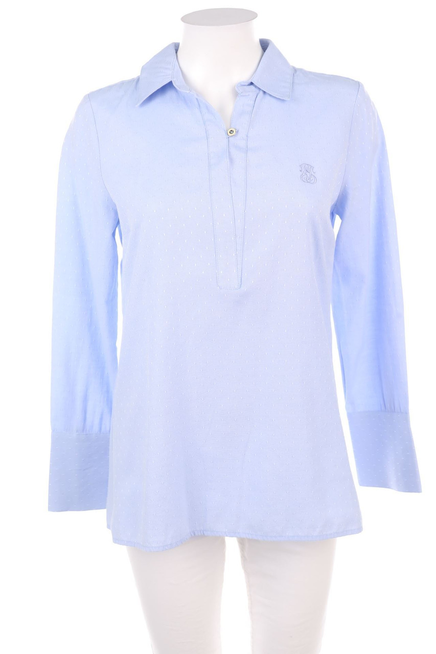 JIMMY SANDERS - Bluse mit Logo-Stickerei - S