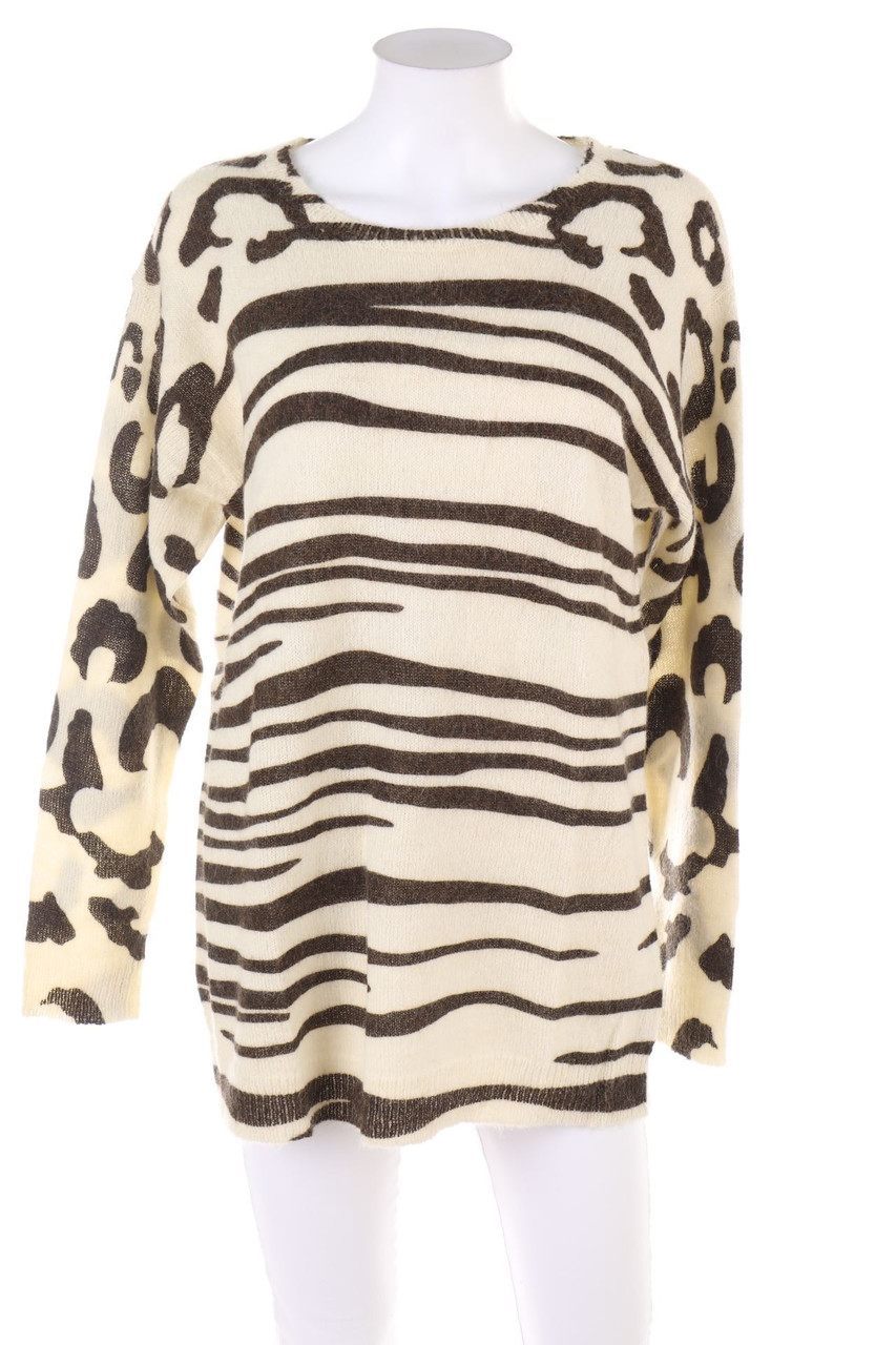 RICHMOND - Strick-Pullover aus Alpaka-Mix mit Animal-Print - D 42