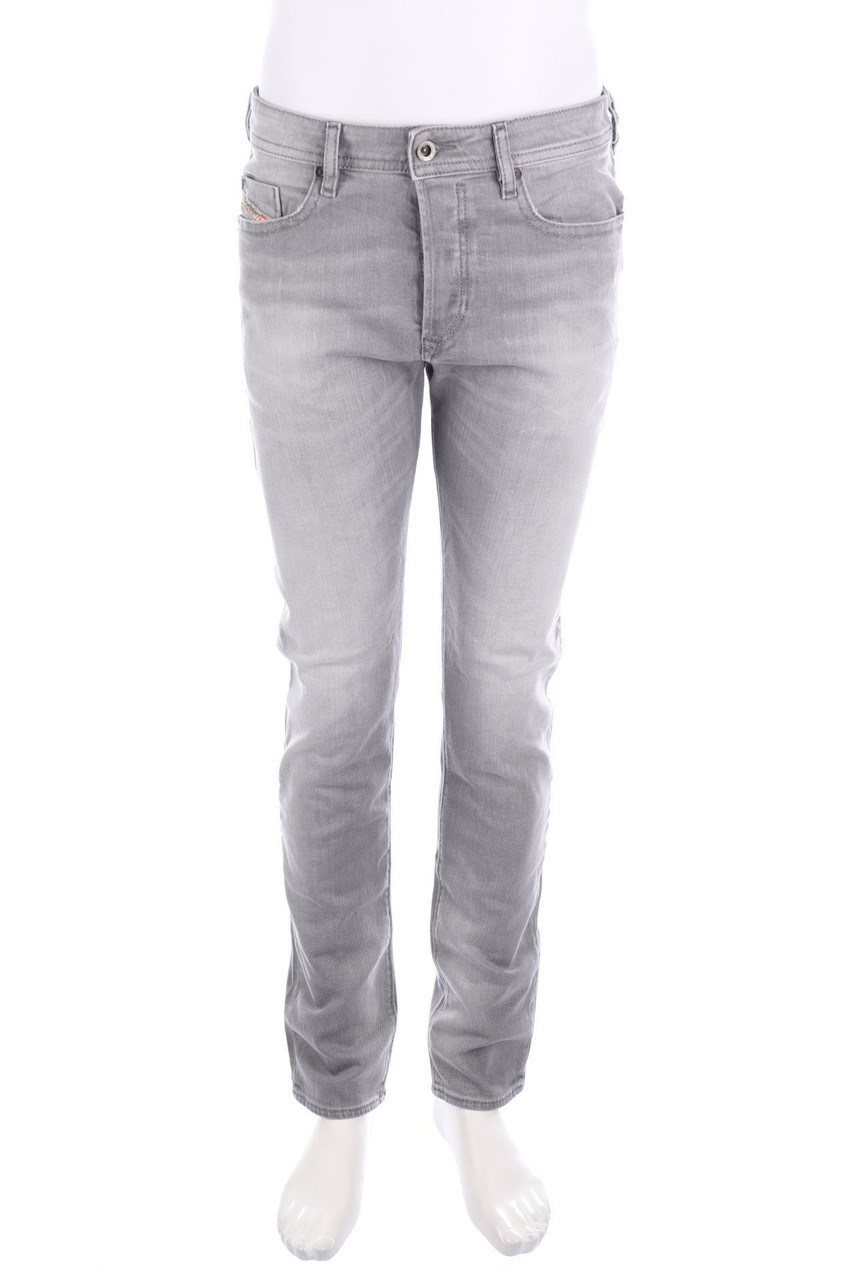 DIESEL - Used Look Slim-Jeans mit Leder-Details - W31